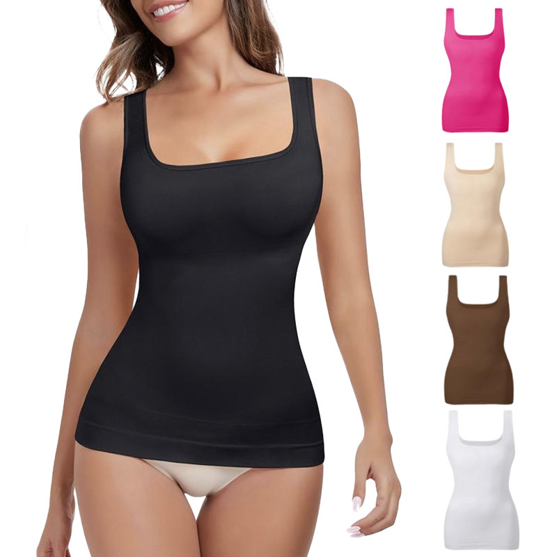 Shapewear Bodysuit Firm - Tank top tanpa jahitan dengan potongan
