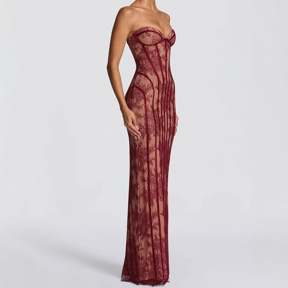 Strapless Bra Backless - Gaun Maxi Bodycon Tanpa Tali untuk