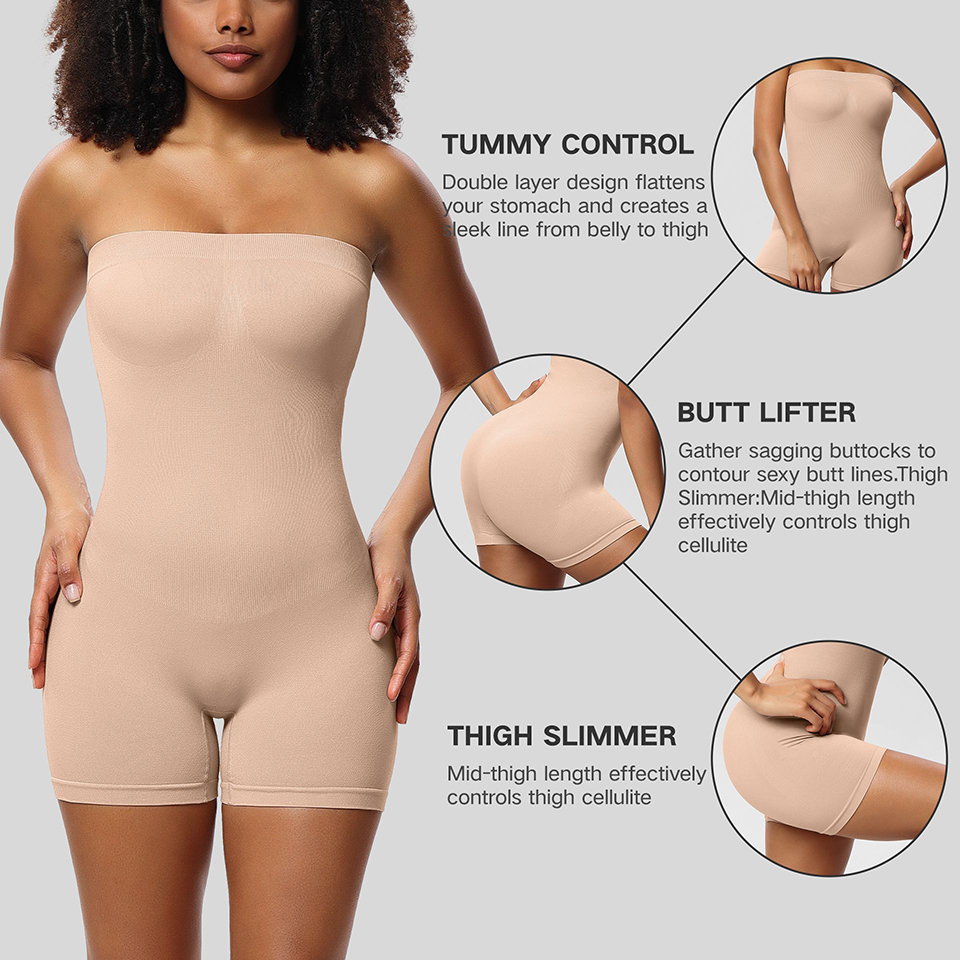 Pakaian pembentuk tanpa tali B - Shapewear Bodysuit Firm ulasan dan harga