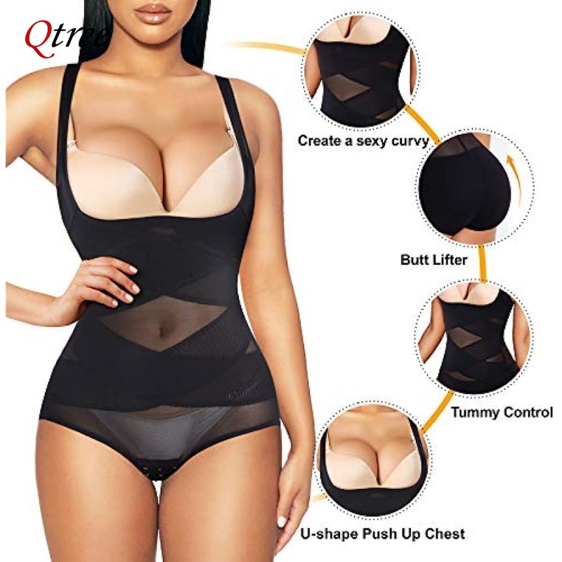 Qtree Fajas Reductoras pembent - Shapewear Bodysuit Firm ulasan dan harga