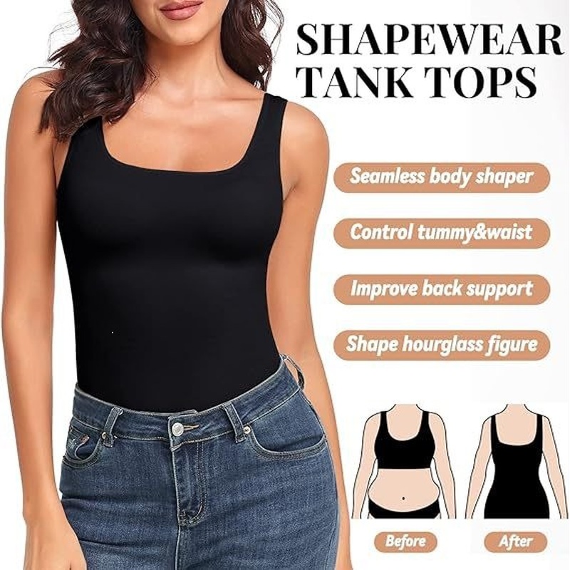 Tank top tanpa jahitan dengan  - Shapewear Bodysuit Firm ulasan dan harga